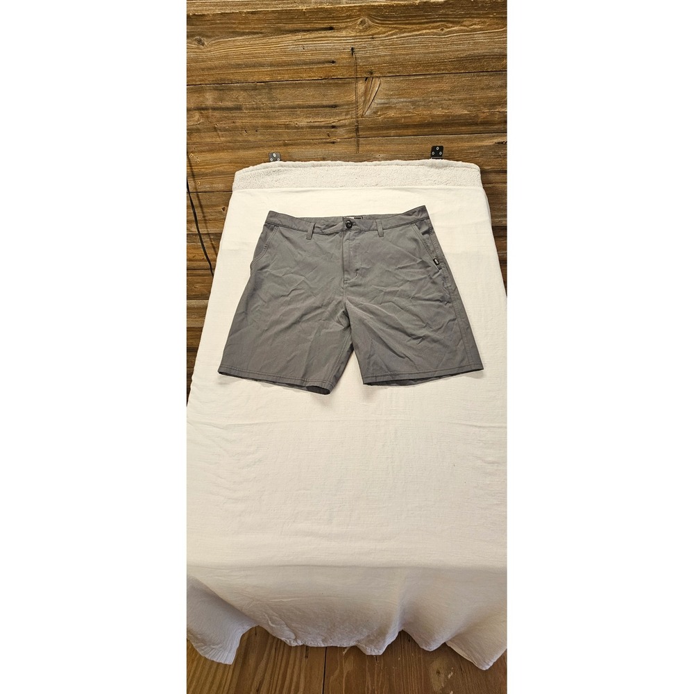 Reef Mens Gray Hybrid Walk Shorts Size 36 Quick Dry Stretch Boardshorts Surf
